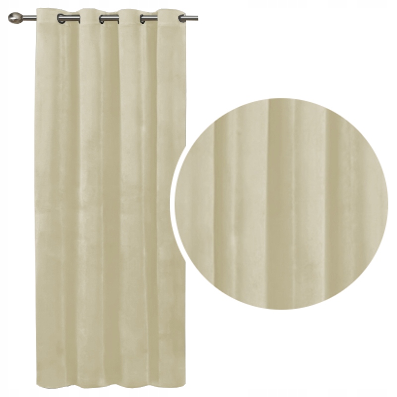 Velurové záclony Imperial 140x250 Velur krémové