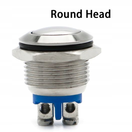 PRZYCISK przełącznik na panel 16mm metalowy 230v