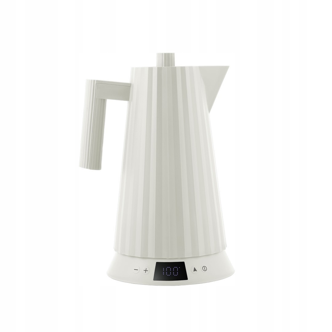 Plisse – Rychlovarná konvice s regulací teploty, bílá, 1,7 l, Alessi