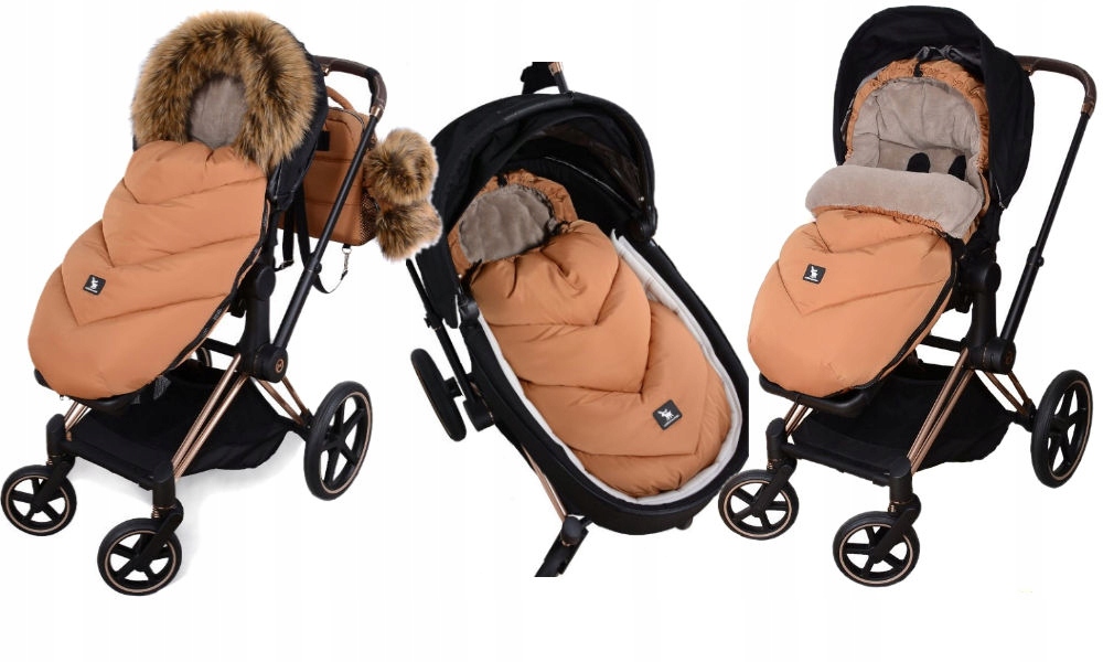 ŚPIWOREK DO WÓZKA SPACERÓWKI NA ZIME COTTONMOOSE CIEPŁY NA SANKI ZIMA Długość 100 cm