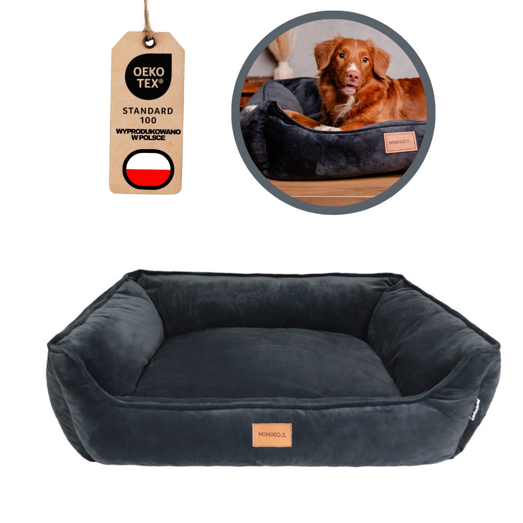 Levně Pelíšek Grafitové Vel XXL pro psa Mimiko.