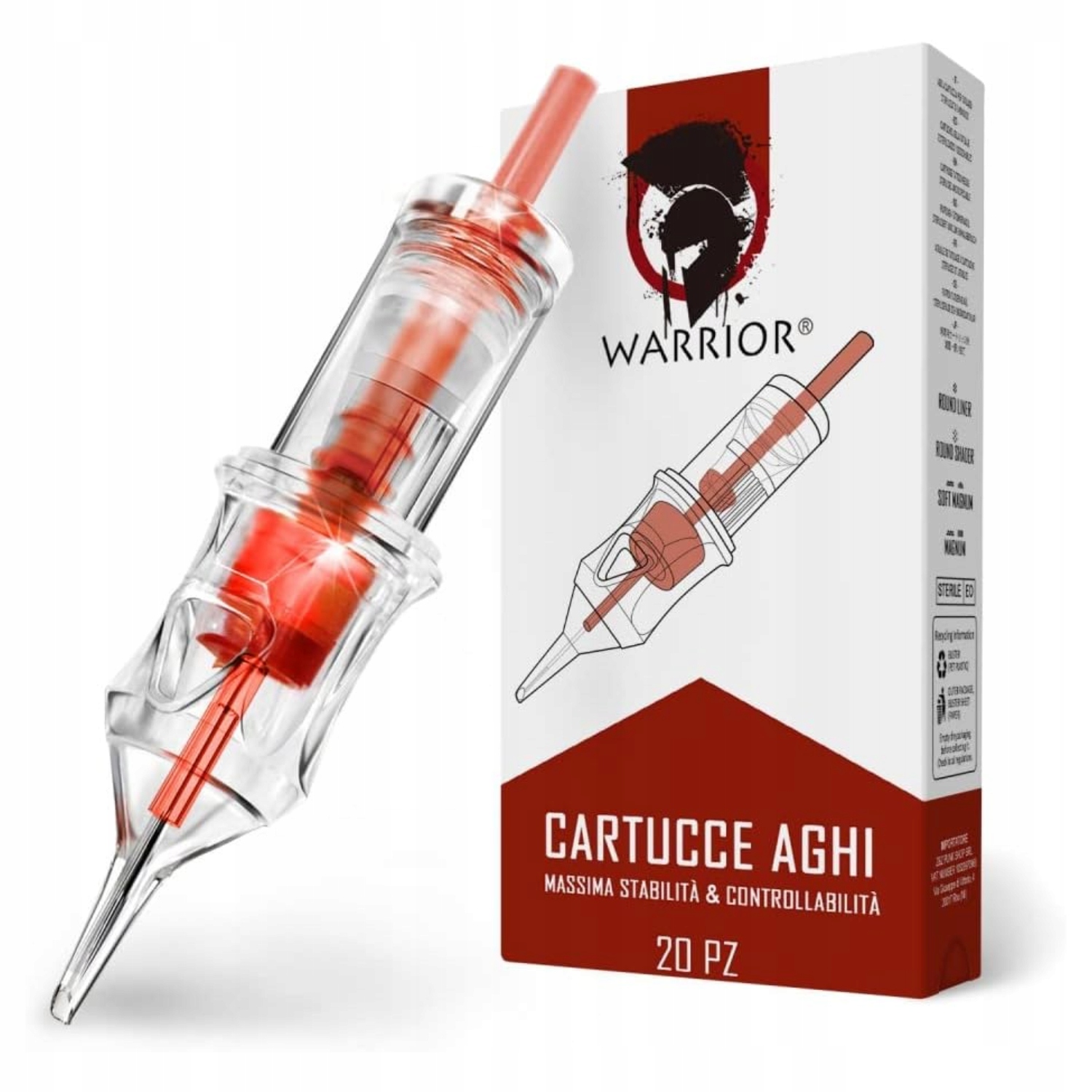 na tetování cartridge Warrior 1203RL Sterilní jehly 0,35 mm 18 Kusů