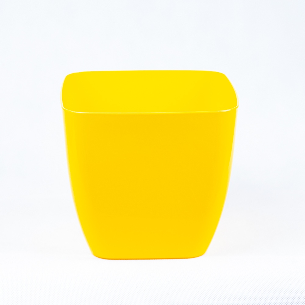 Doniczka Osłonka Kwadratowa 8x8 cm ŻÓŁTA Żółty