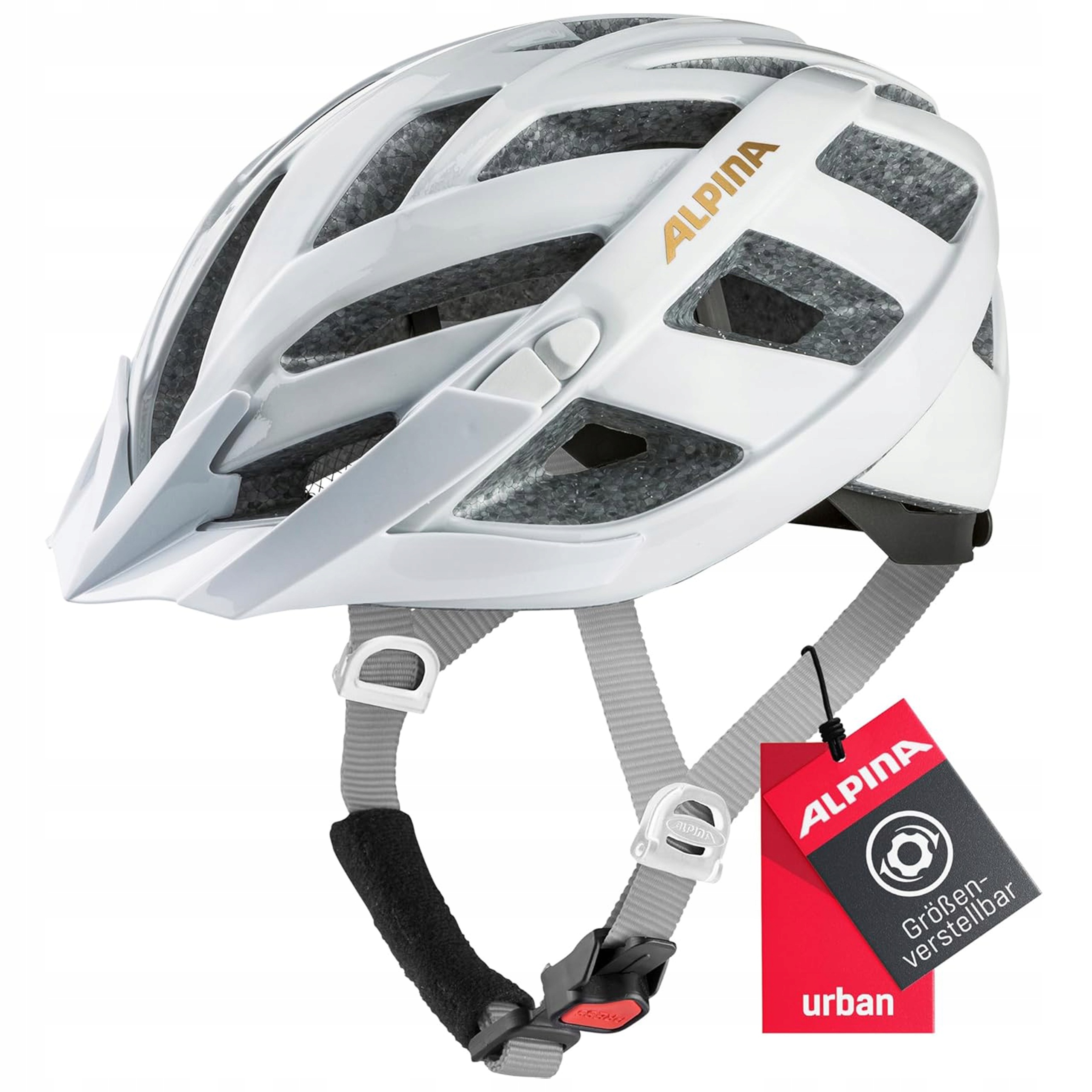 Cyklistická přilba Alpina Panoma Classic pro městský trekingový elektrokolo [Bílý lesk M]