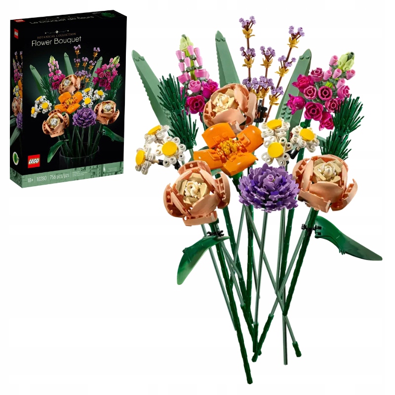 Lego Icons Kytice Květin Botanická Kolekce Růže Máky Astry Sedmikrásky