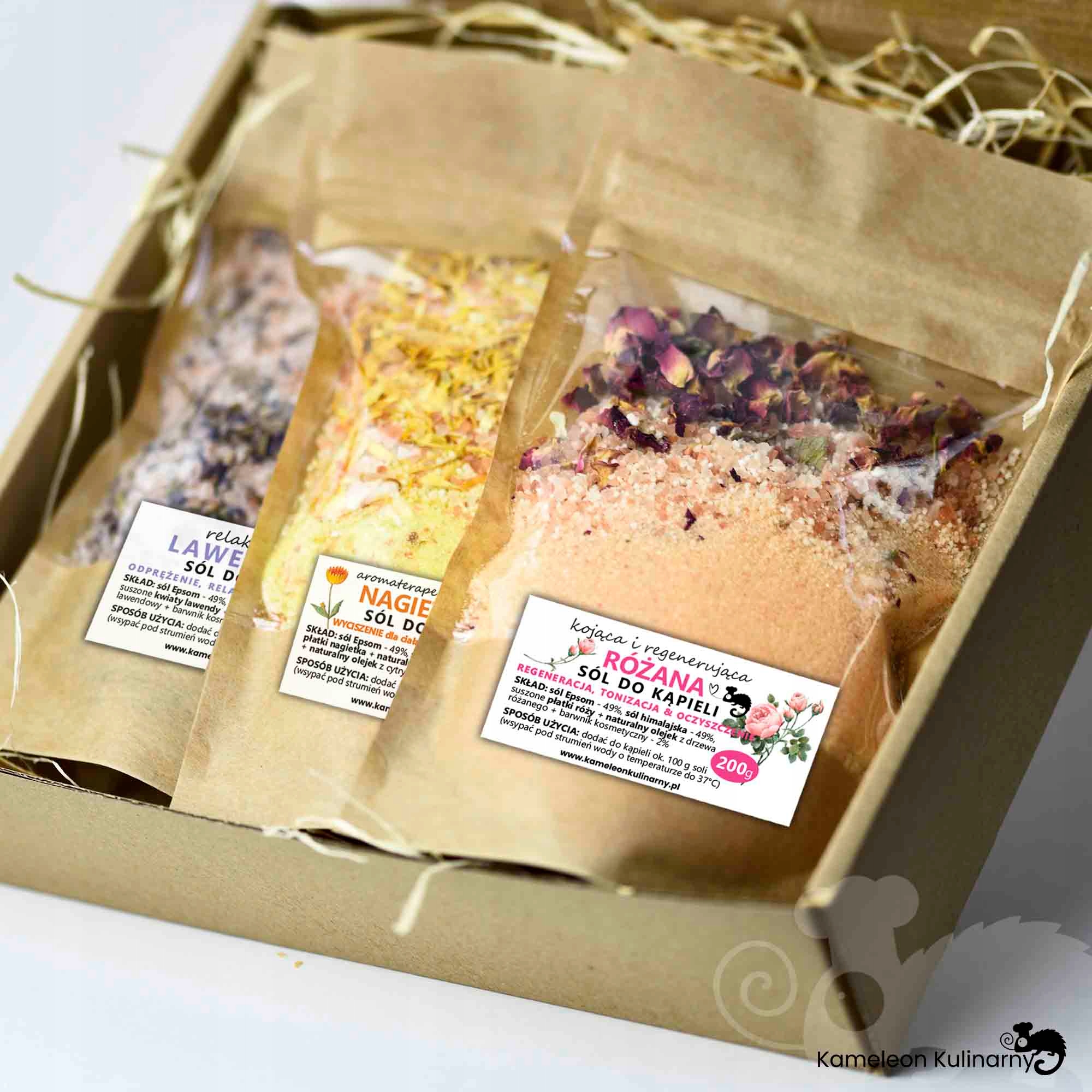 ZESTAW PREZENTOWY sól SOLE DO KĄPIELI 3x200g Marka inna marka