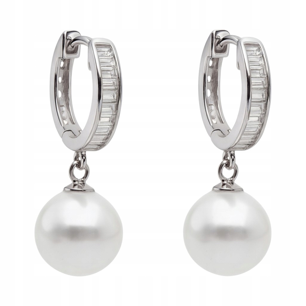 Stříbrné náušnice Ag 925 rhodiované s perlou IM0670925ER