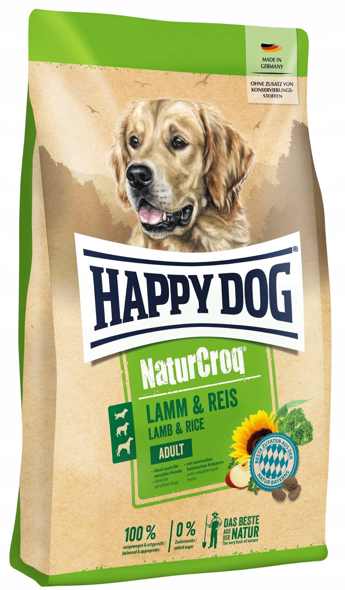 Happy Dog NaturCroq Adult Jagnięcina & Ryż 15kg owczarek niemiecki labrador