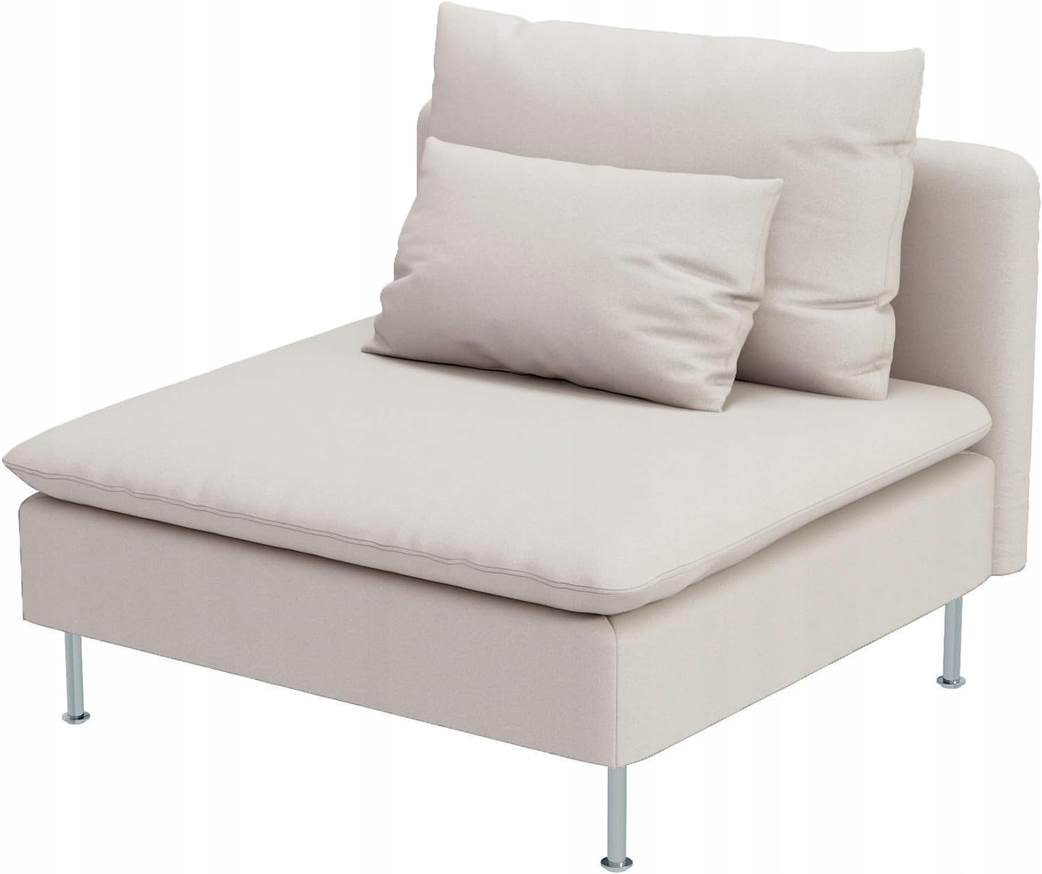 Poťah na pohovku Soderhamn pre 1 osobu, pohovka, polyester, béžová