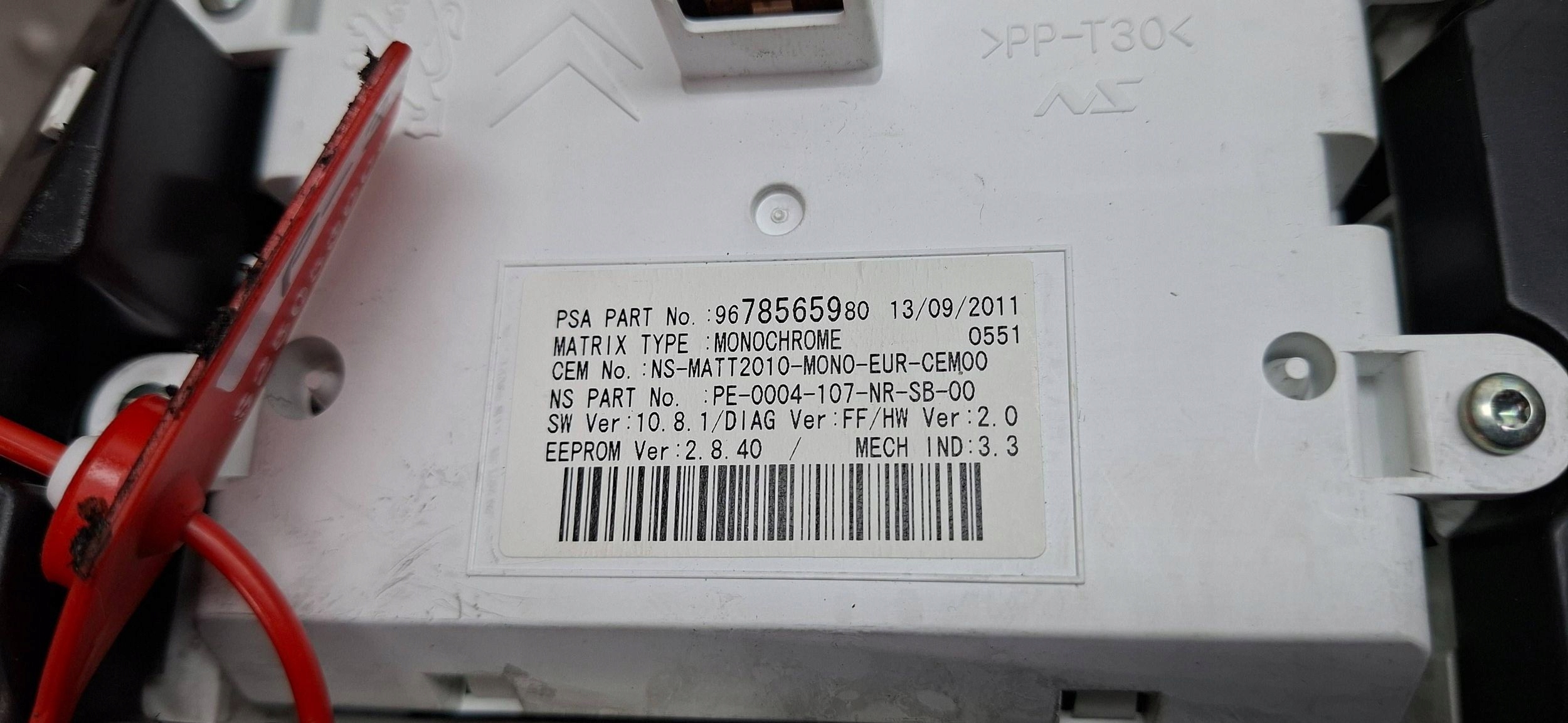dials 9800759180 CITROEN DS5 1.6 HDI 2011