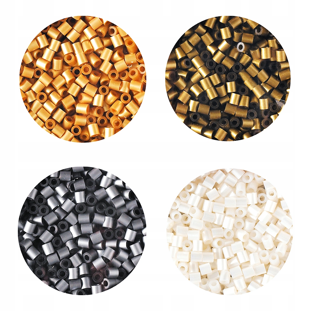 Koraliki ZŁOTE / SREBRNE Hama Midi wybór 4 kolory