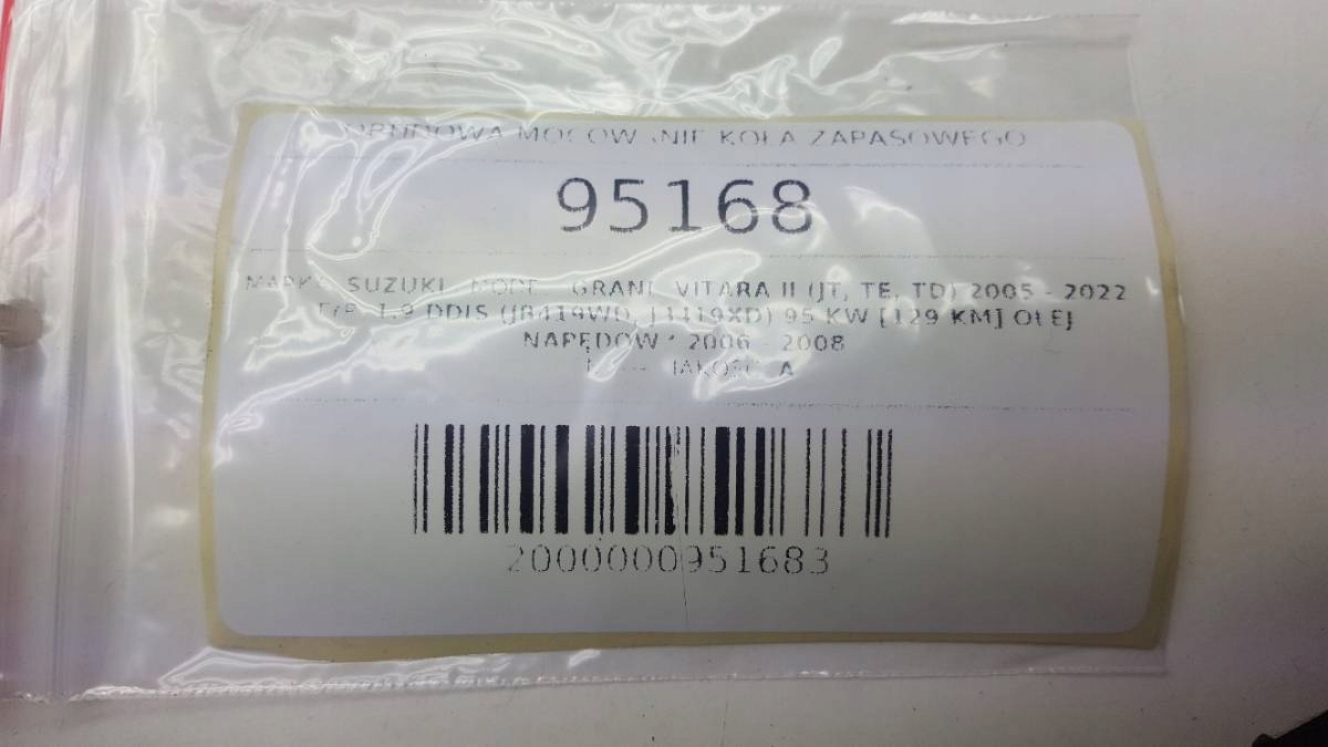 OBUDOWA OSŁONA KOŁA ZAPASOWEGO GRAND VITARA II Wersja Europejska