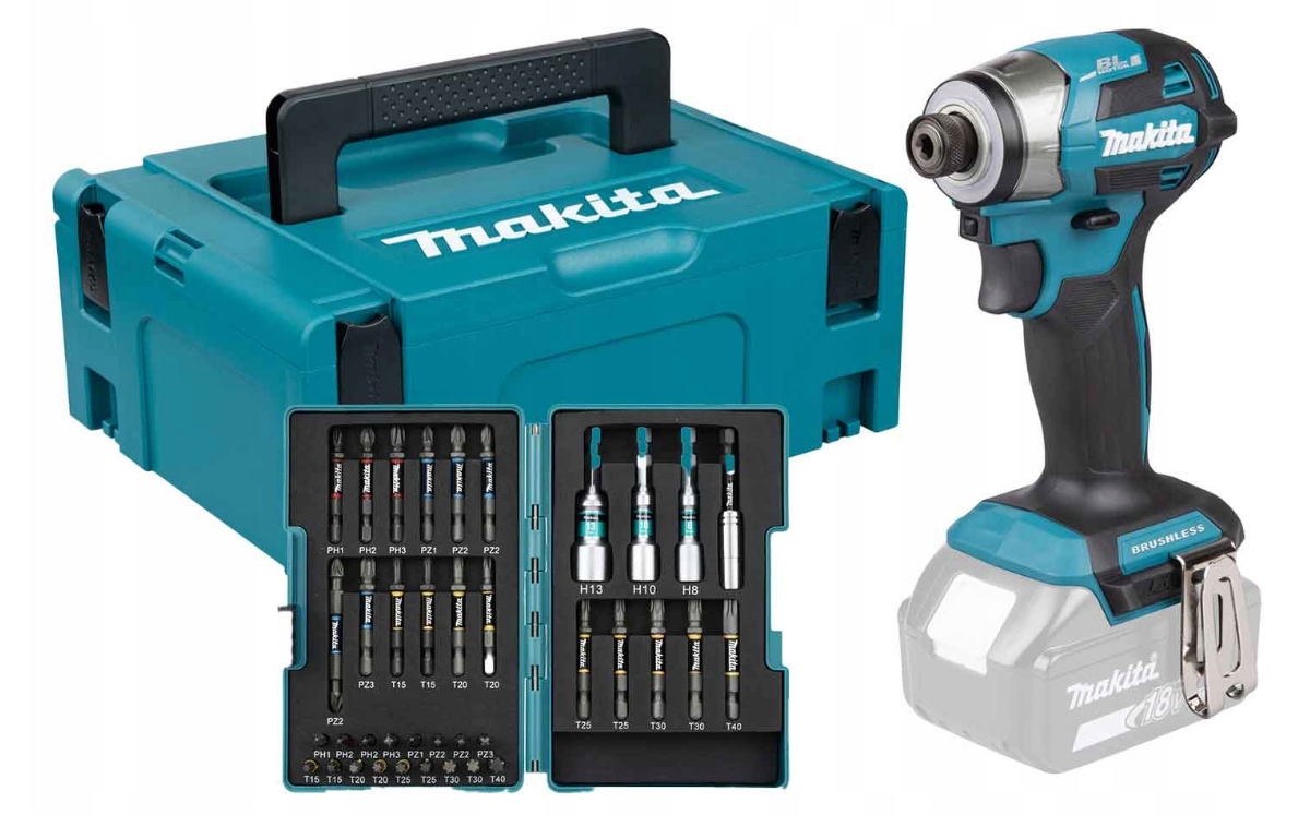 Wkrętarka Udarowa 18V 1/4'' 180Nm +osprzęt Makita DTD173ZJX2