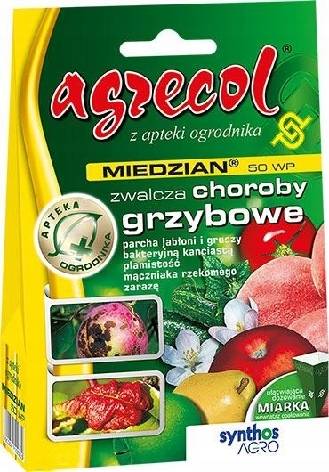 

Miedzian 50 Wp na choroby grzybowe 20g Agrecol