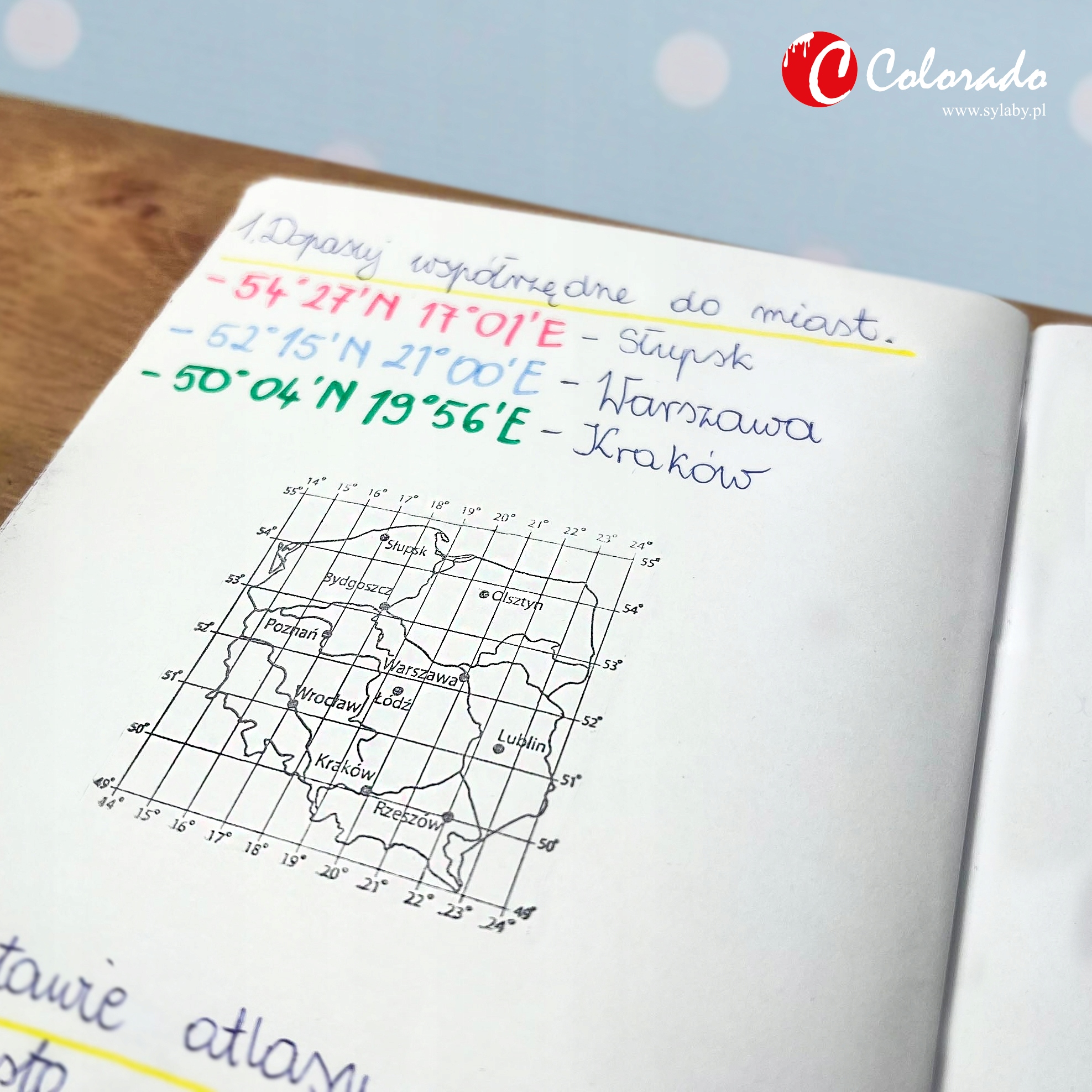 Stempel – współrzędne geograficzne polskich miast