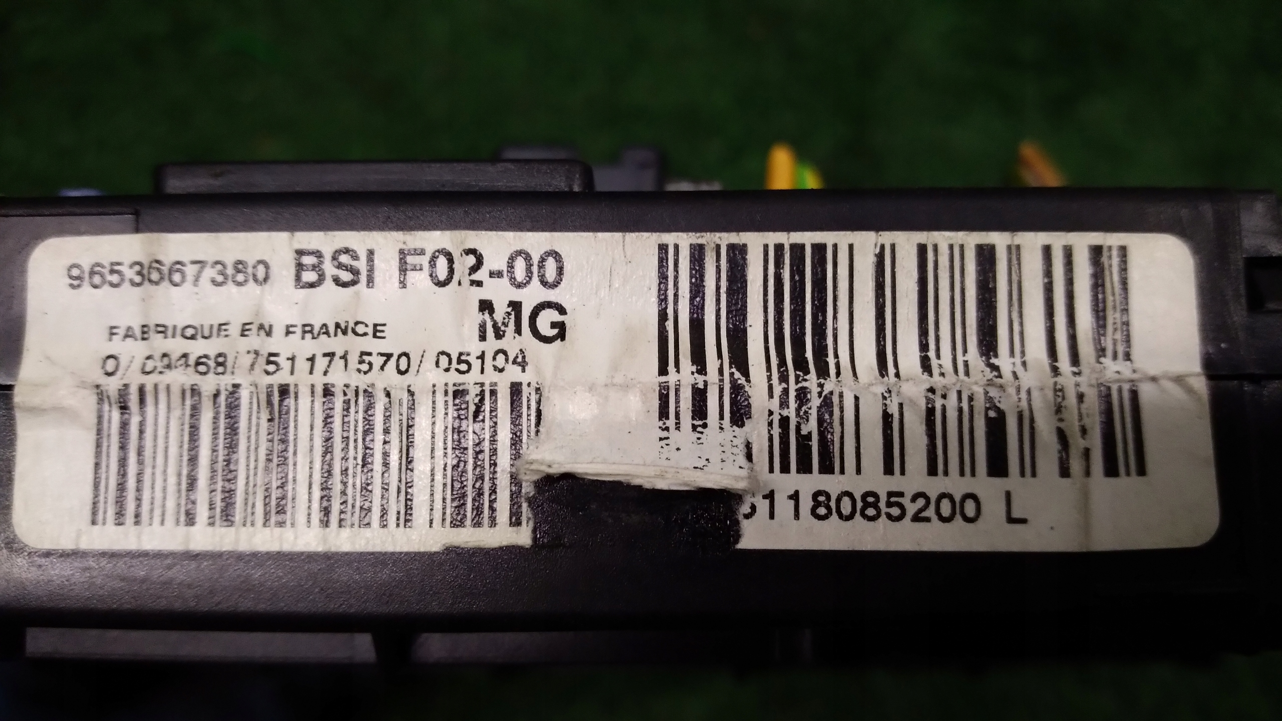 compartment module BSI CITROEN C2 9653667380
