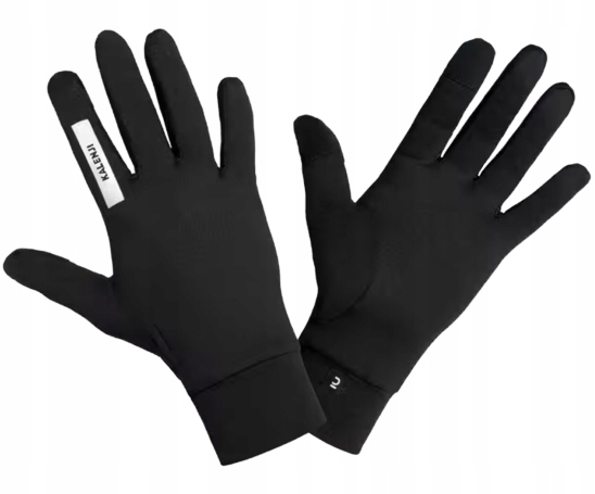 Wygodne Termoaktywne RĘKAWICZKI Do Biegania DOTYKOWE Smartfon XXL Kolor czarny