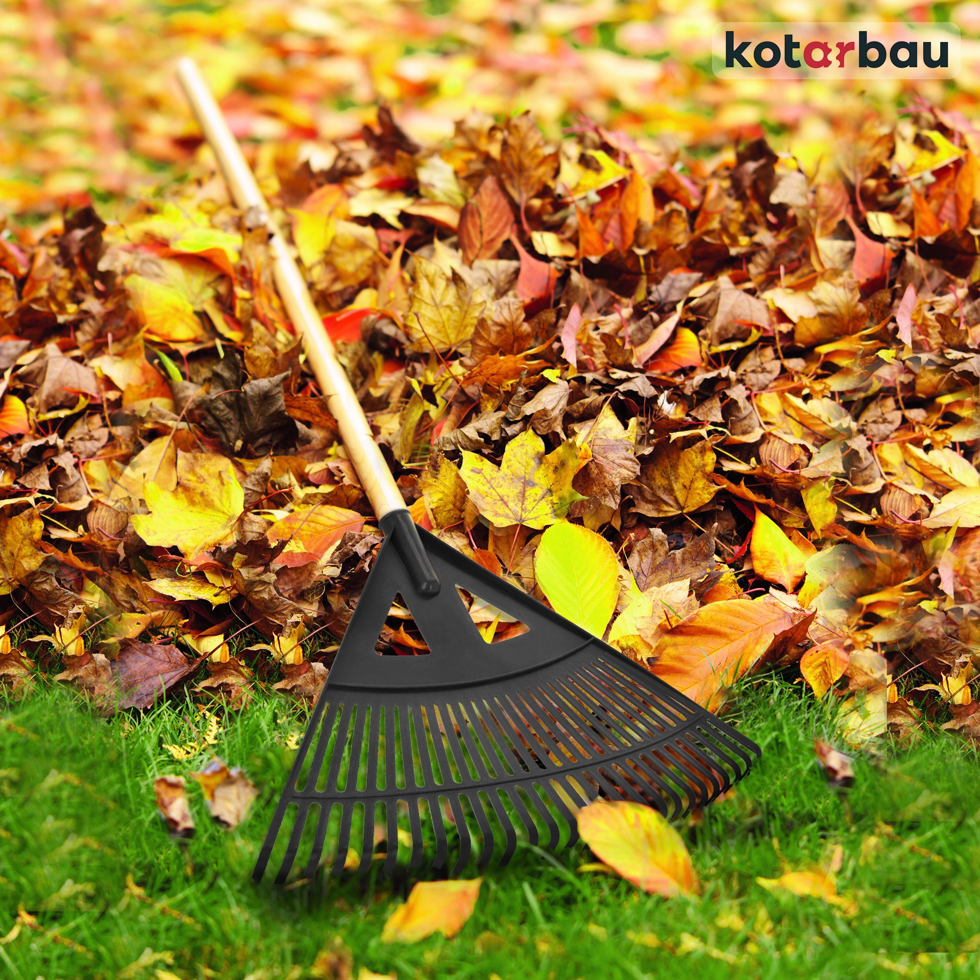GRABIE WACHLARZOWE GRABKI DO LIŚCI I TRAW OGRODOWE PLASTIKOWE CZARNE 580 MM Szerokość głowicy 58 cm