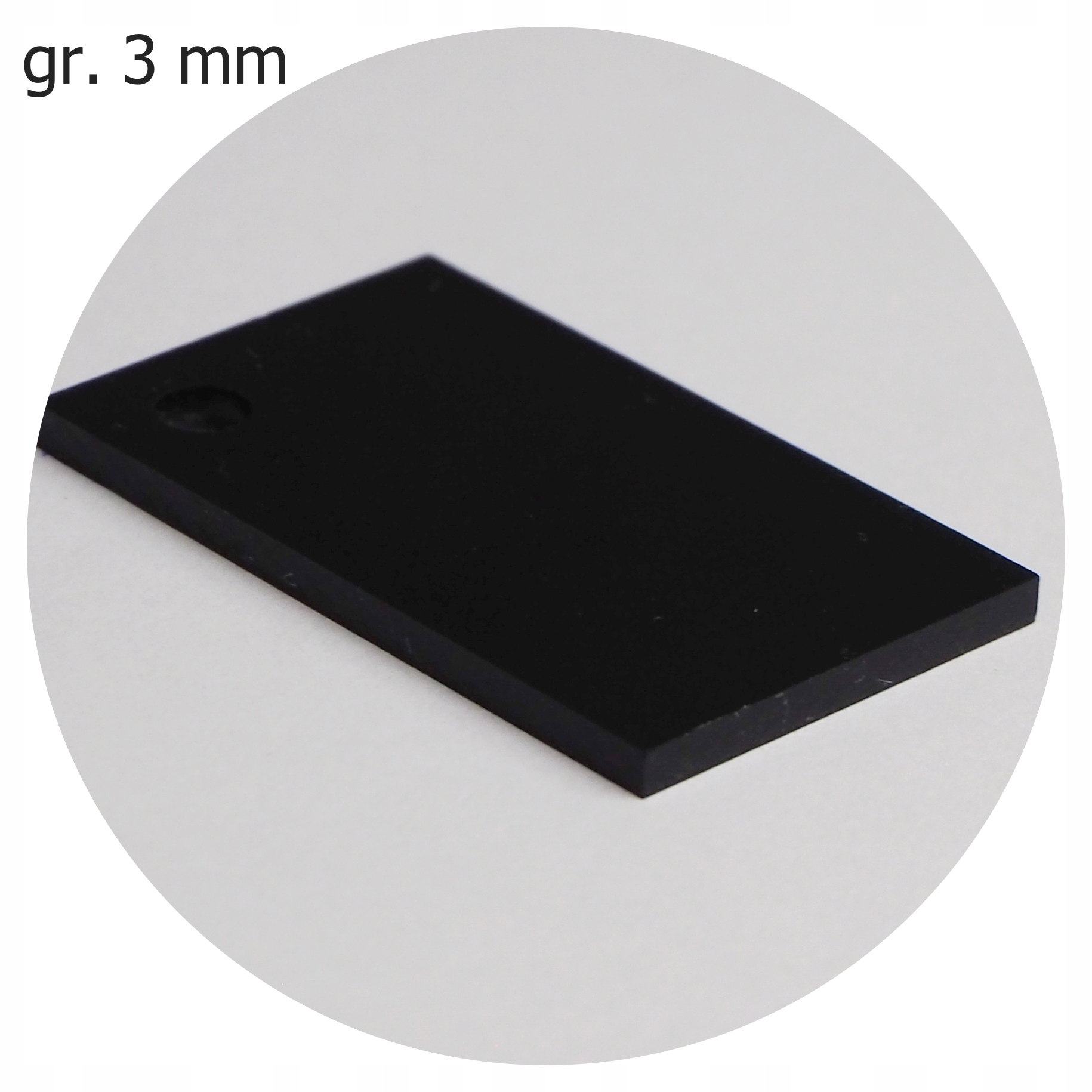 

Plexi Pleksa czarna połysk 3mm formatka 500x300mm