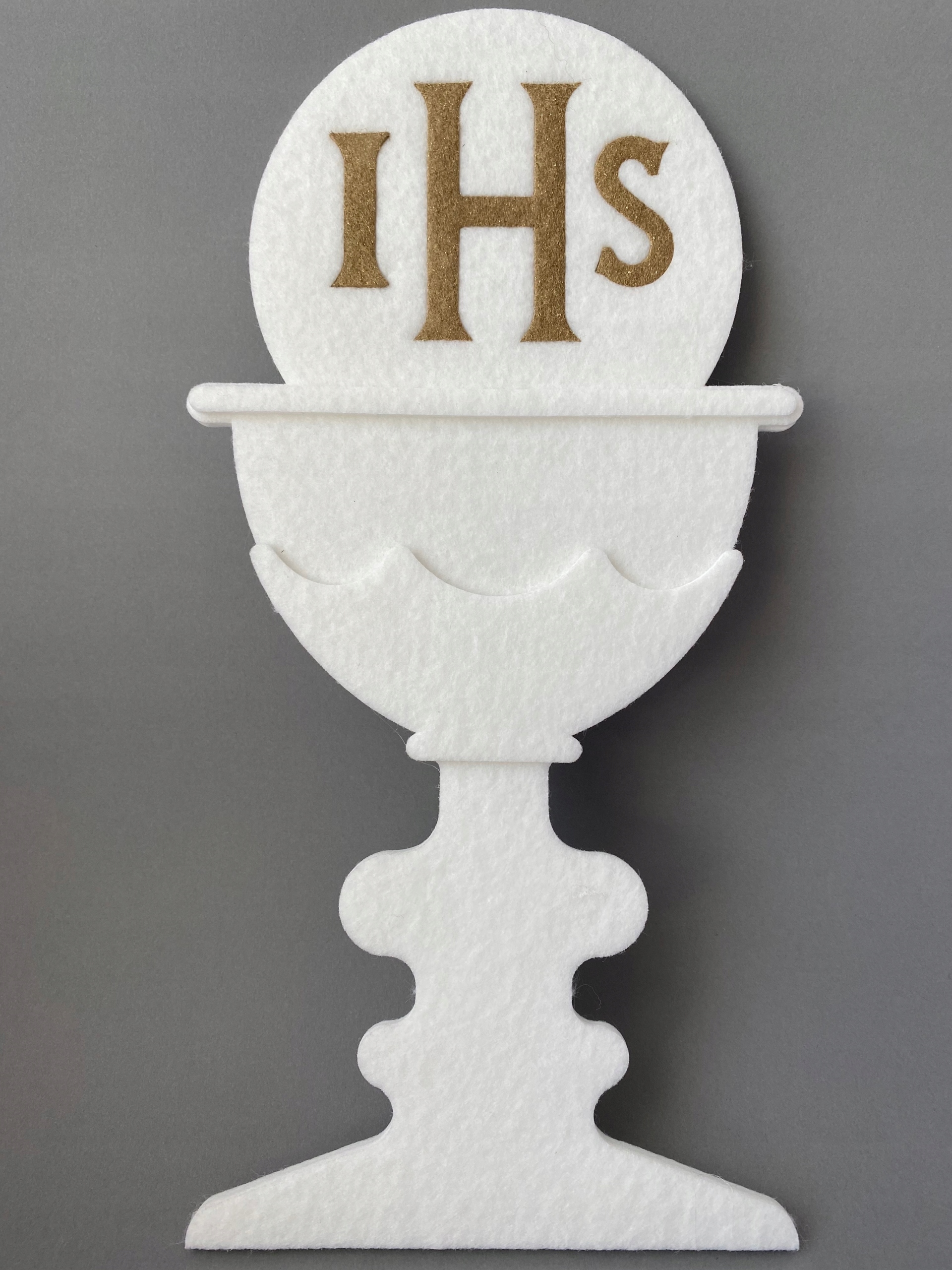 

Komunia Dekoracja komunijna Kielich złoty Ihs 1szt