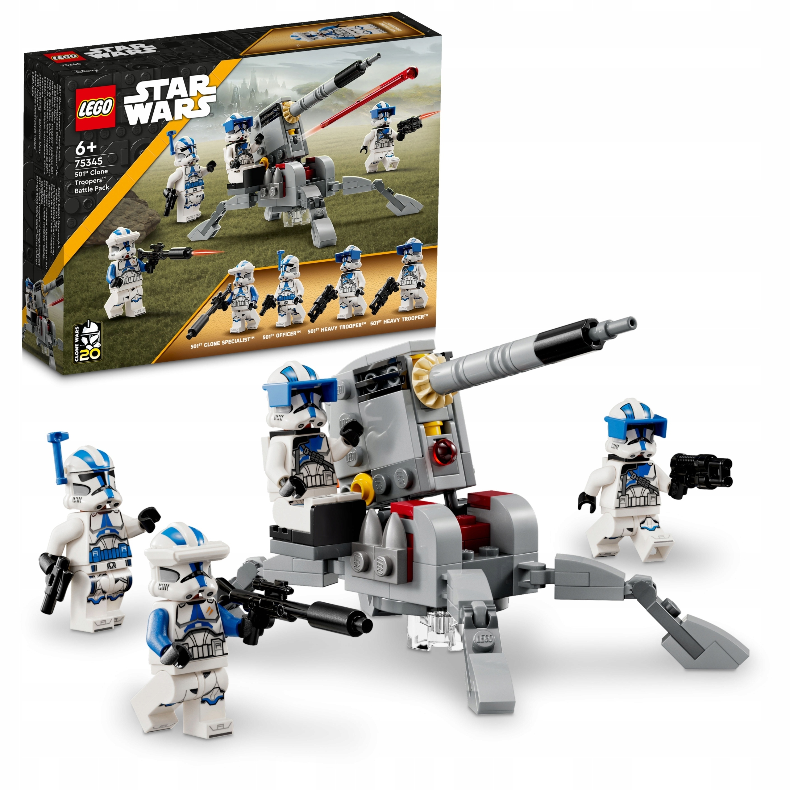 LEGO STAR WARS BITEWNI ŻOŁNIEEZE-KLONYNY Z 501 LEGIONU FIGURKI KLOCKI BITWA