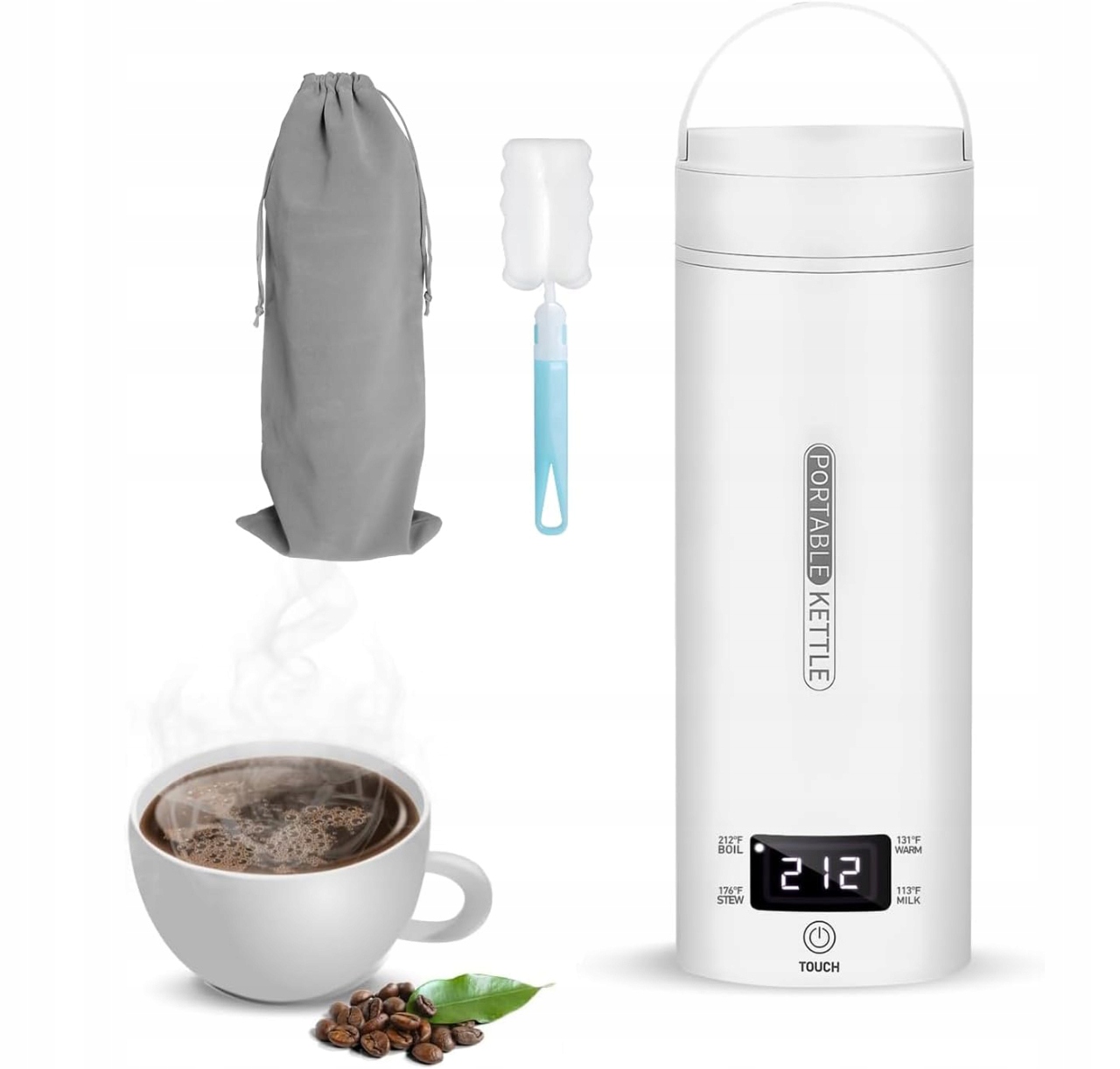 LCD Smart Cestovní Elektrická Konvice Hrnek 450ML 4 nastavitelné teploty
