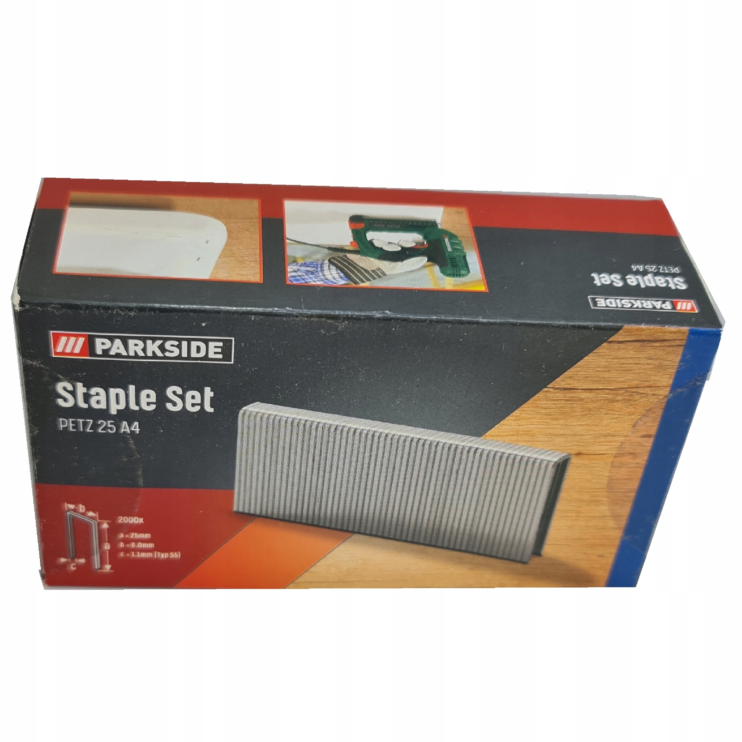 Zszywki Parkside typ 55 25 mm do pet25 C3 szer.6mm do zszywacz PET 25 NOWE