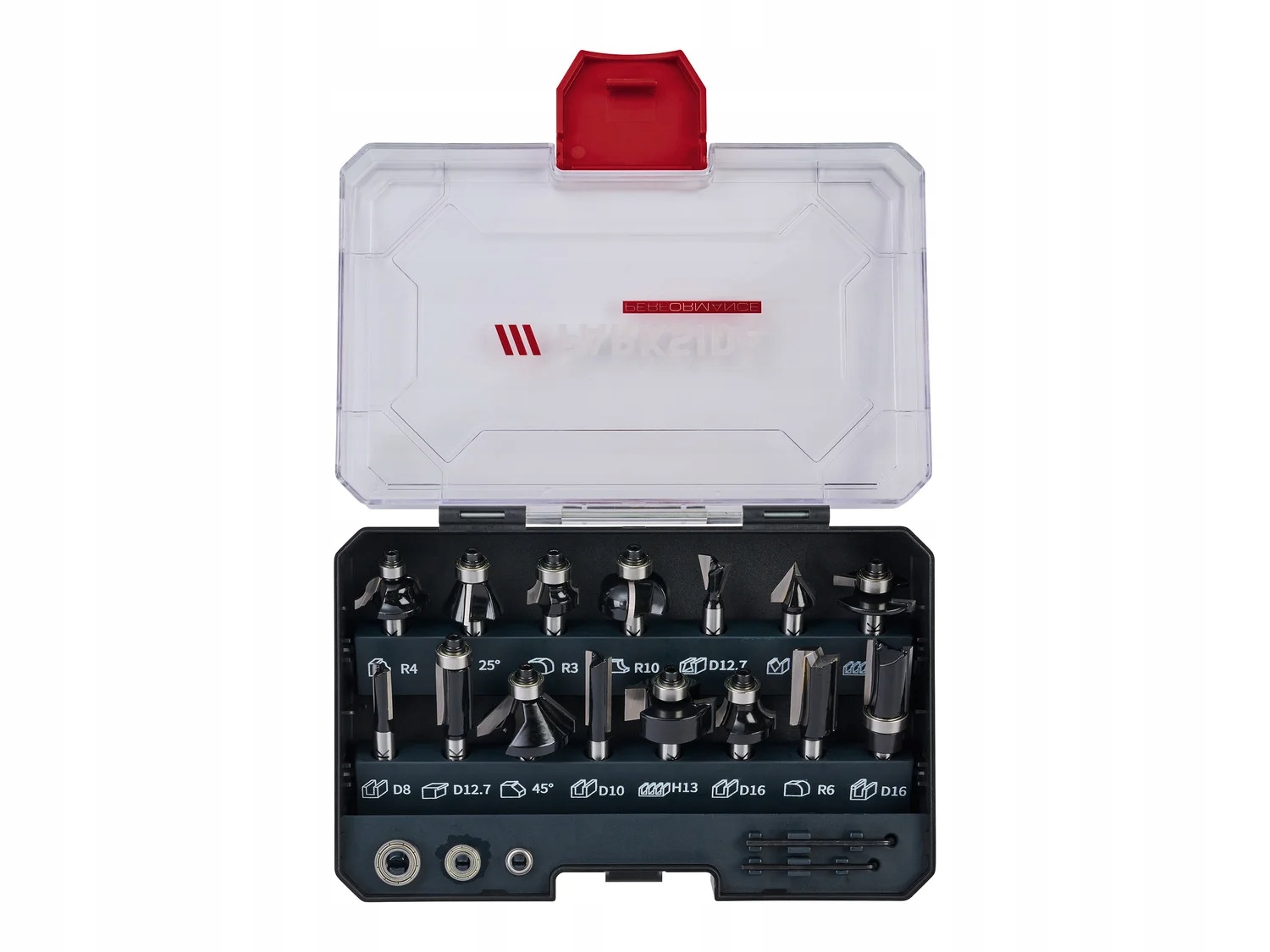 Sada frézovacích bitů Parkside Performance frézy pro frézku, 15 ks