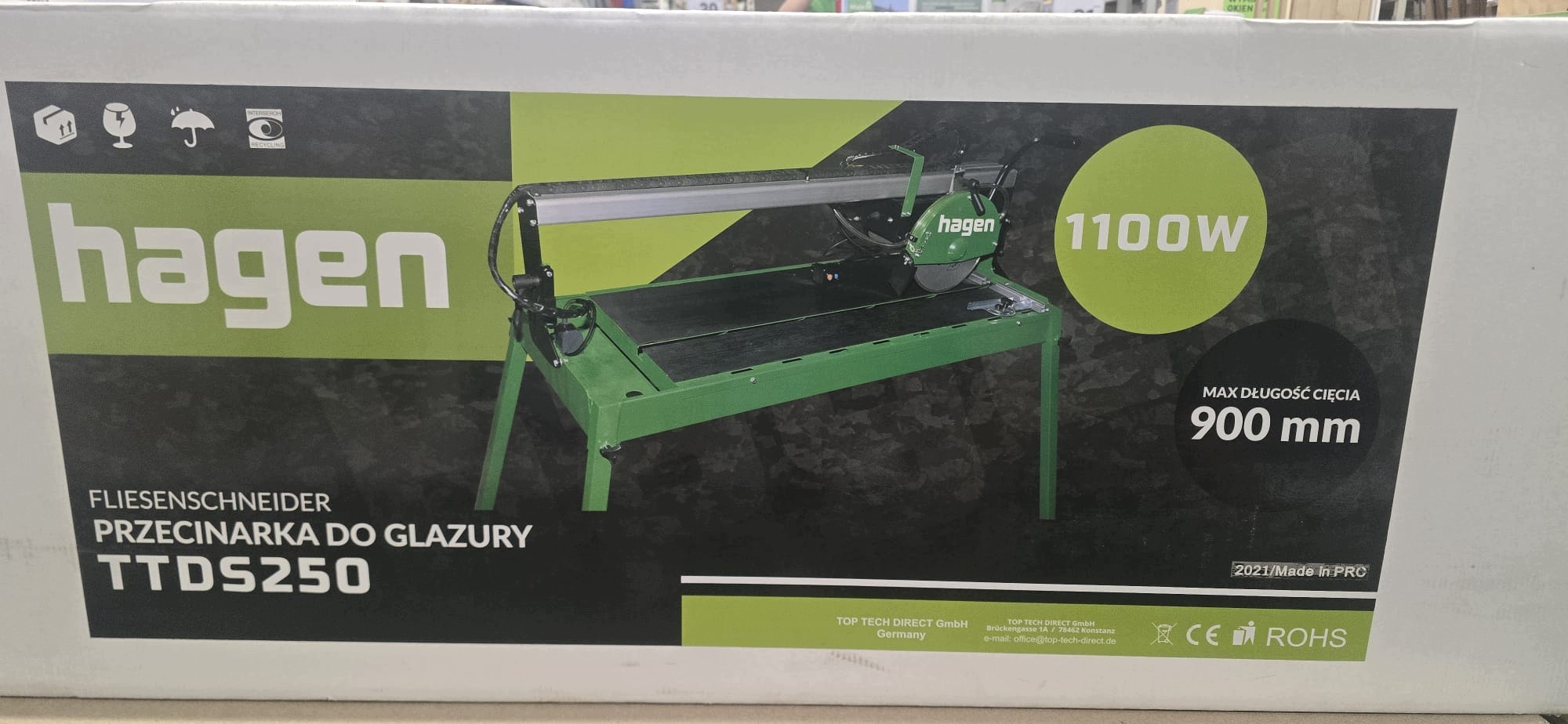 Hagen przecinarka do glazury TTDS250