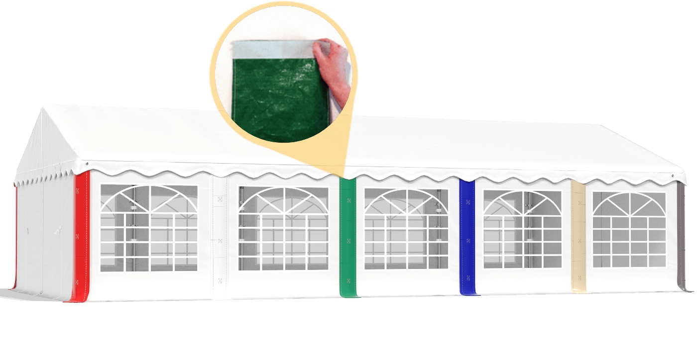 Namiot Imprezowy 6x8m Ogrodowy DAS 240 S Długość 8 m