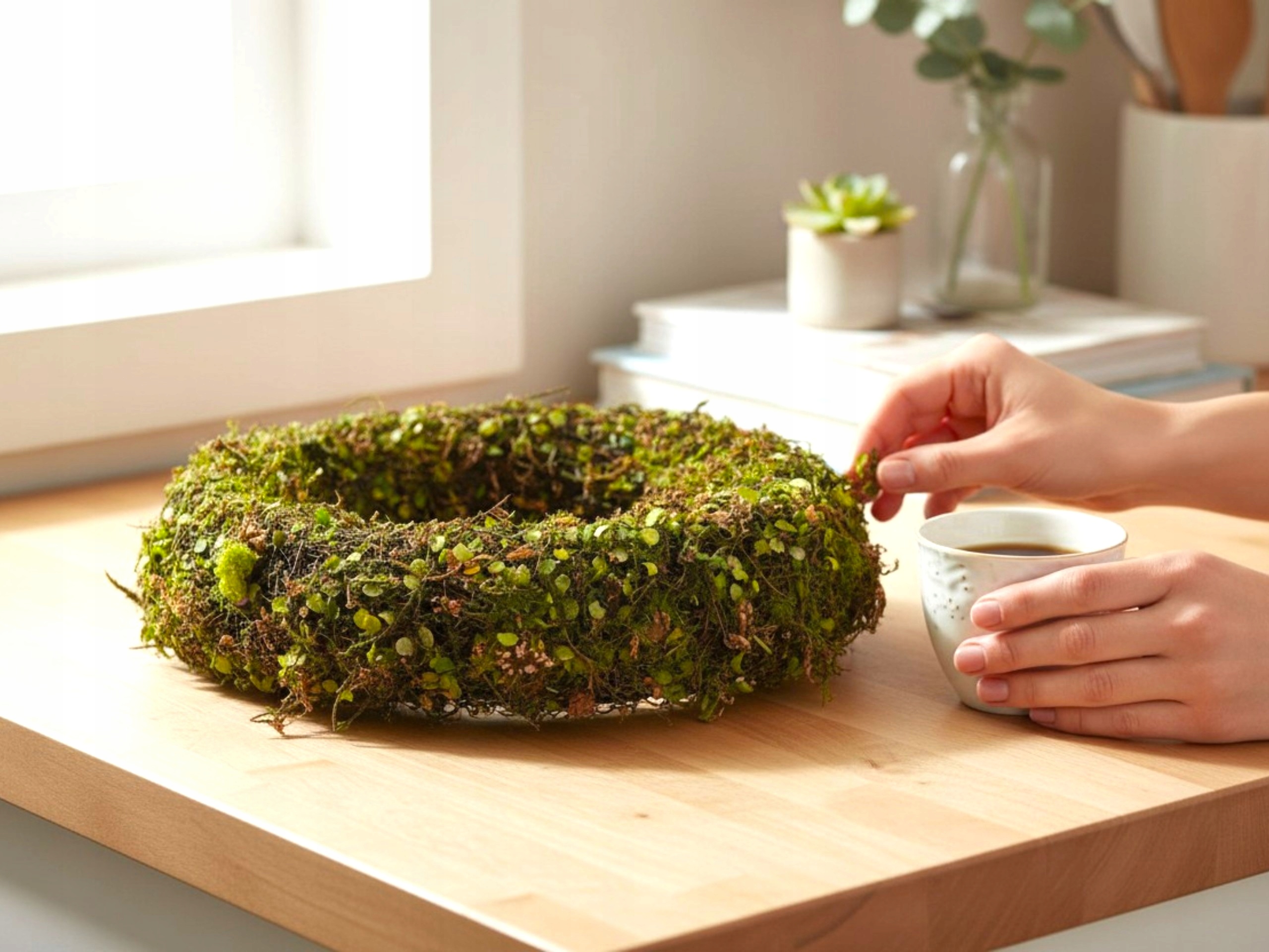 Rudas pagrindas Joninių vainikams 30 cm - nuotrauka 8