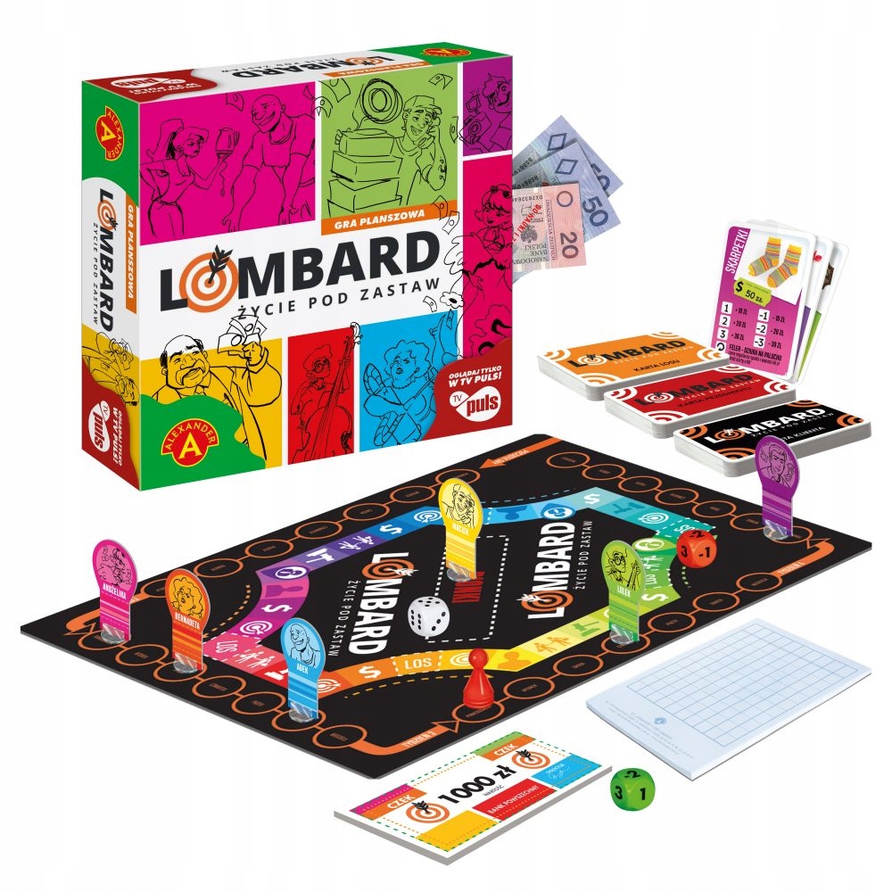 Gra planszowa rodzinna LOMBARD ŻYCIE POD ZASTAW Wydawca Alexander