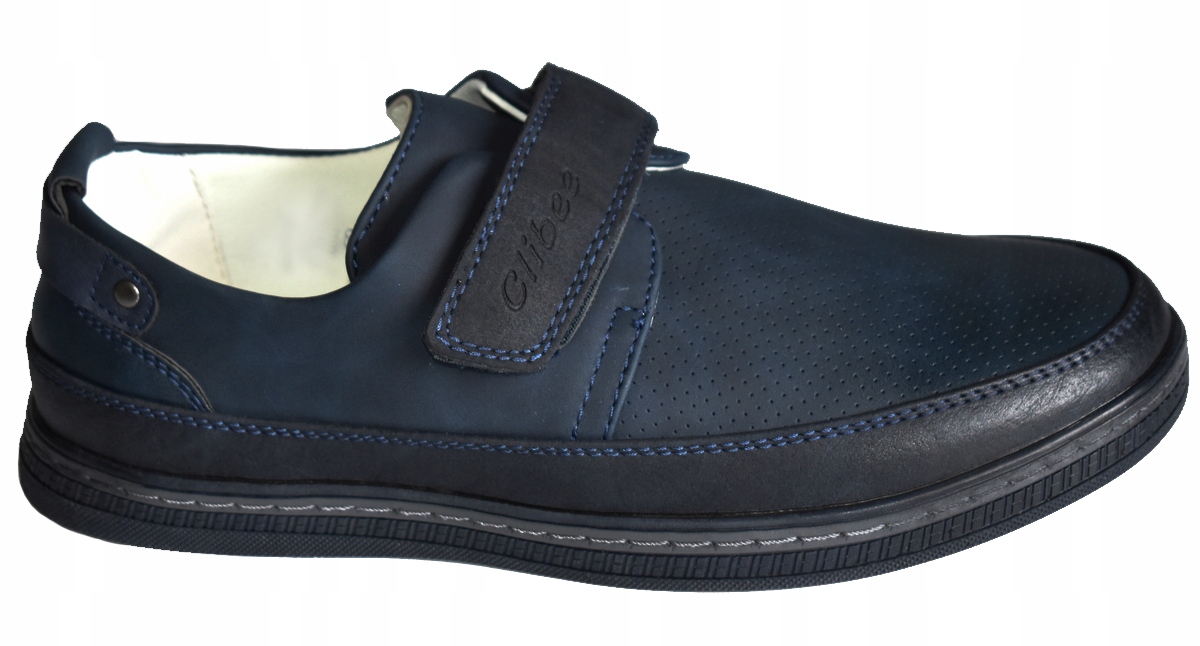 Clibee Komunijne Granatowe Mokasyny Wizytowe Lekkie na Rzepy 22 cm - 33 Rozmiar (new) 33