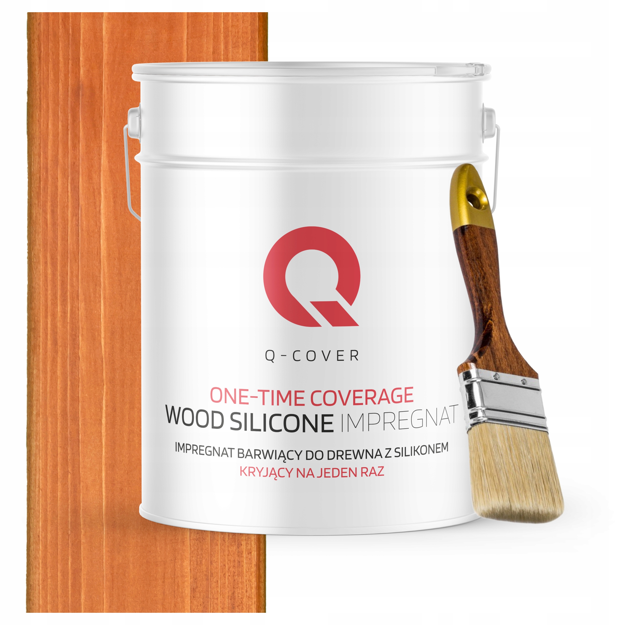 Barva Impregnát na dřevo Trvalá ochrana a barva v jednom 10L Teak Štětec