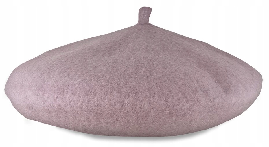 

Beret klasyczny wełniany styl francuski Brudny Róż