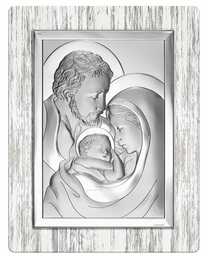 

Obraz Święta Rodzina srebrny w Ramce