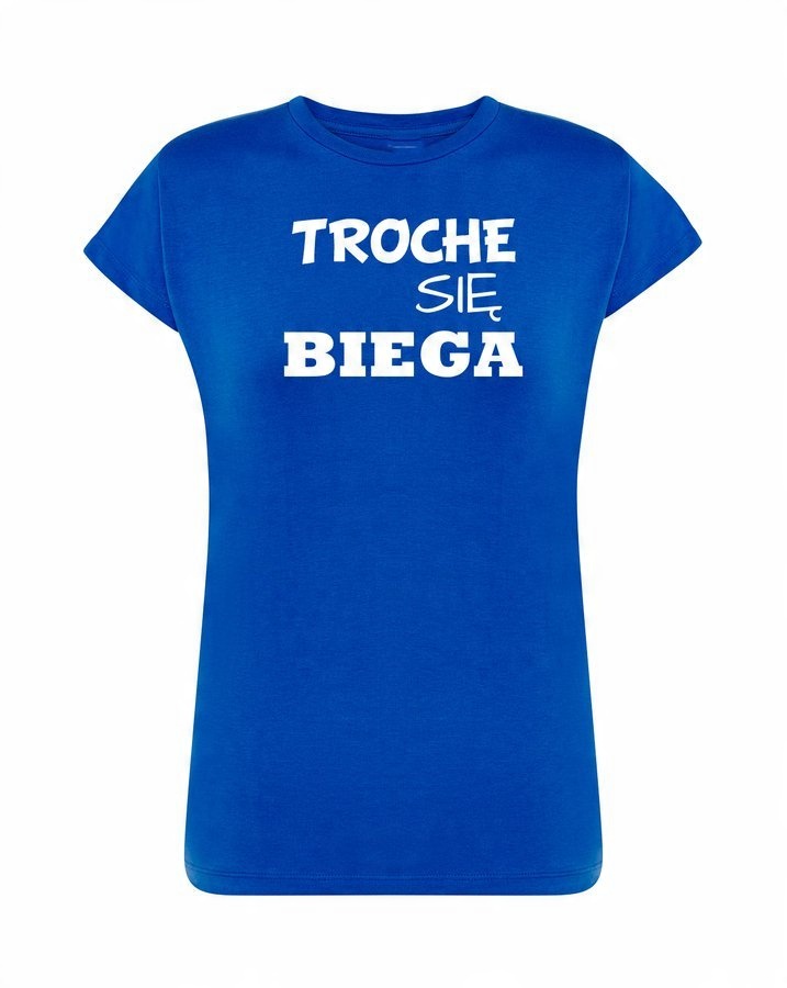 

Koszulka damska Trochę Się Biega, niebieska L