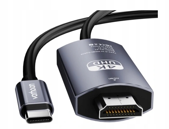 PRZEJŚCIÓWKA USB-C HDMI KABEL ADAPTER HUB USB TYP C DO HDMI MHL HD 4K 60HZ Kod producenta 92-687#