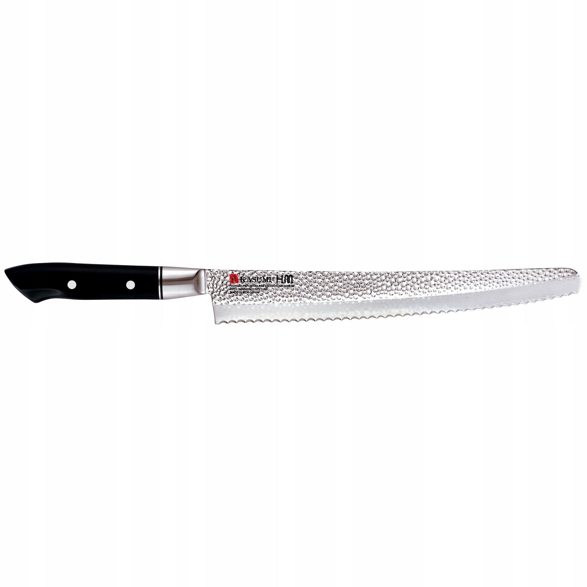Nôž na chlieb Kasumi Hm VG-10 25 cm, zúbkovaný, kladivkový