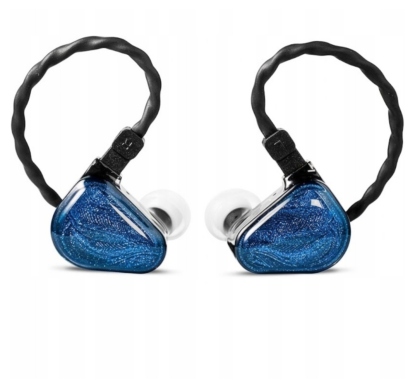 Sluchátka Anime Kabelové Manga Modré Hi-FI Na Kabelu Iem Krásné