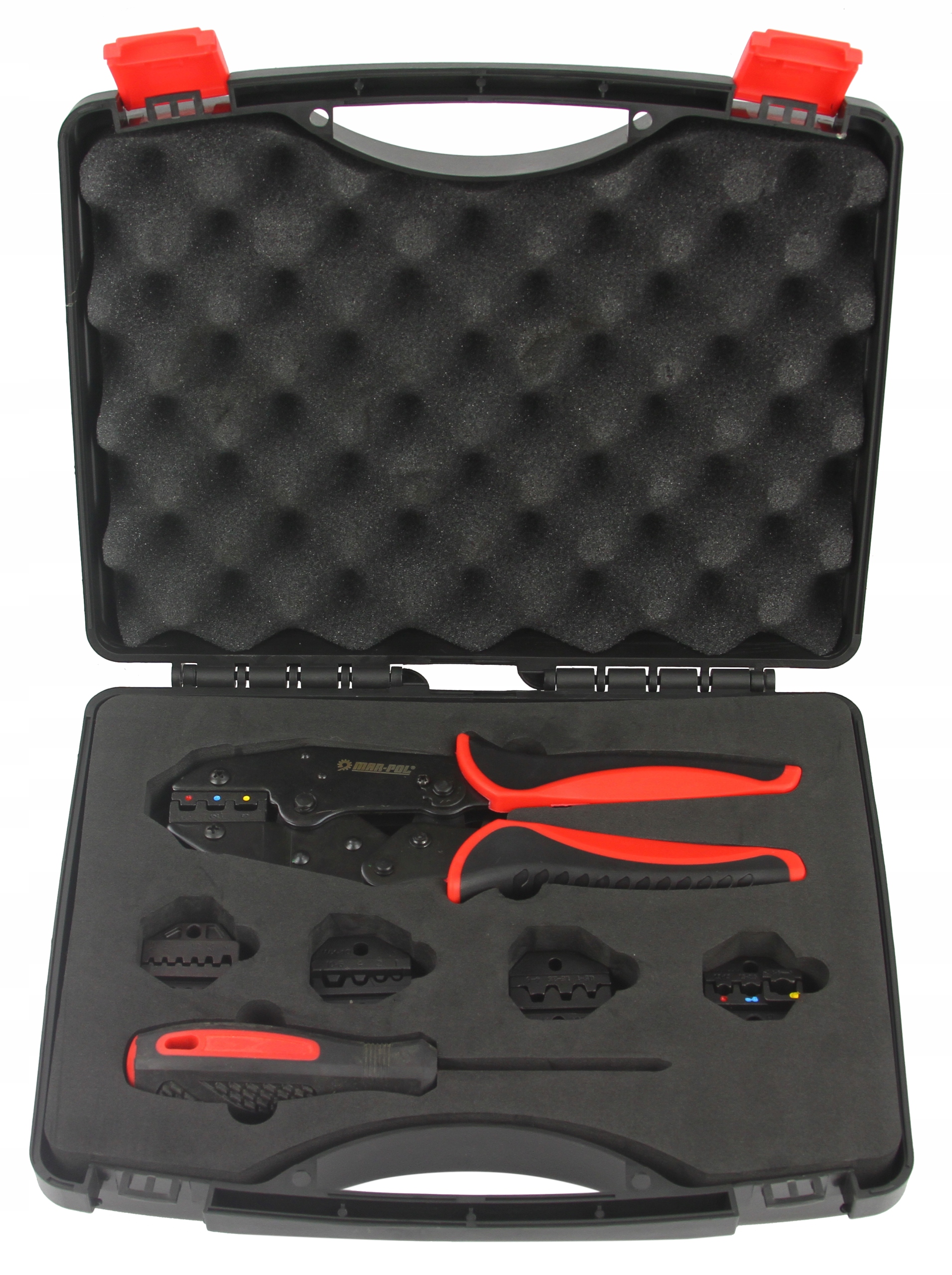 SZCZYPCE ZACISKARKA KONEKTORÓW 5 MATRYC praska Marka Mar-Pol