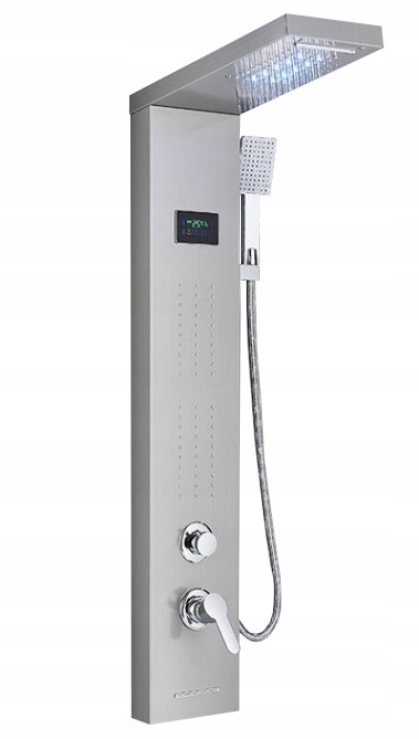 Sprchový Panel Hydromasážny Vodopád Inox Led
