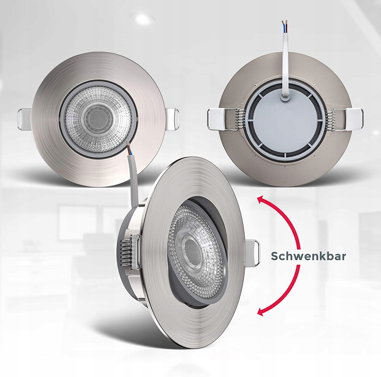 12x OCZKO WPUSTOWE LED 5W - GŁĘBOKOŚĆ 3cm UCHYLNE Kod producenta 1281