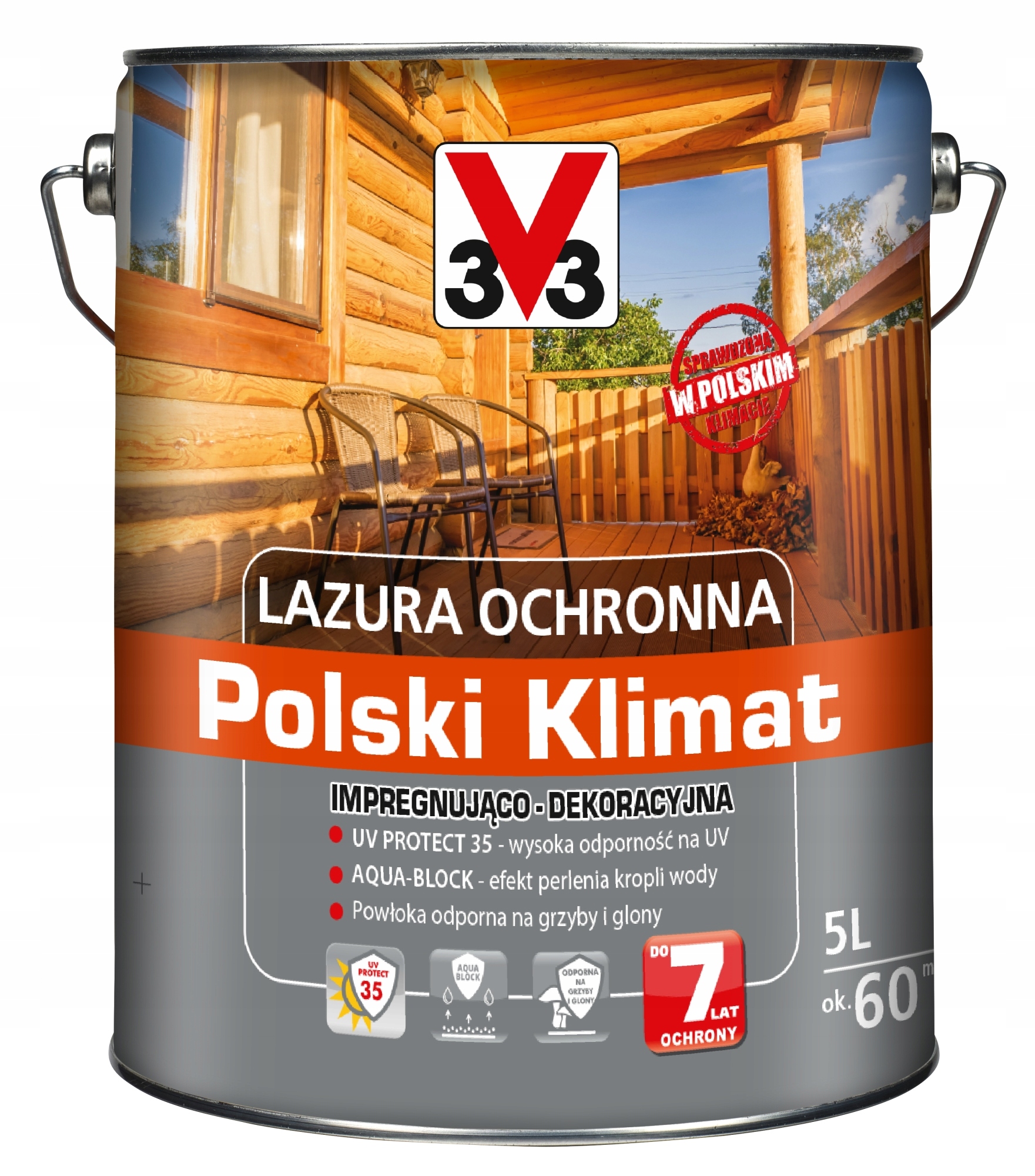 Lazura V33 Polski Klimat 7 Lat 5l Heban