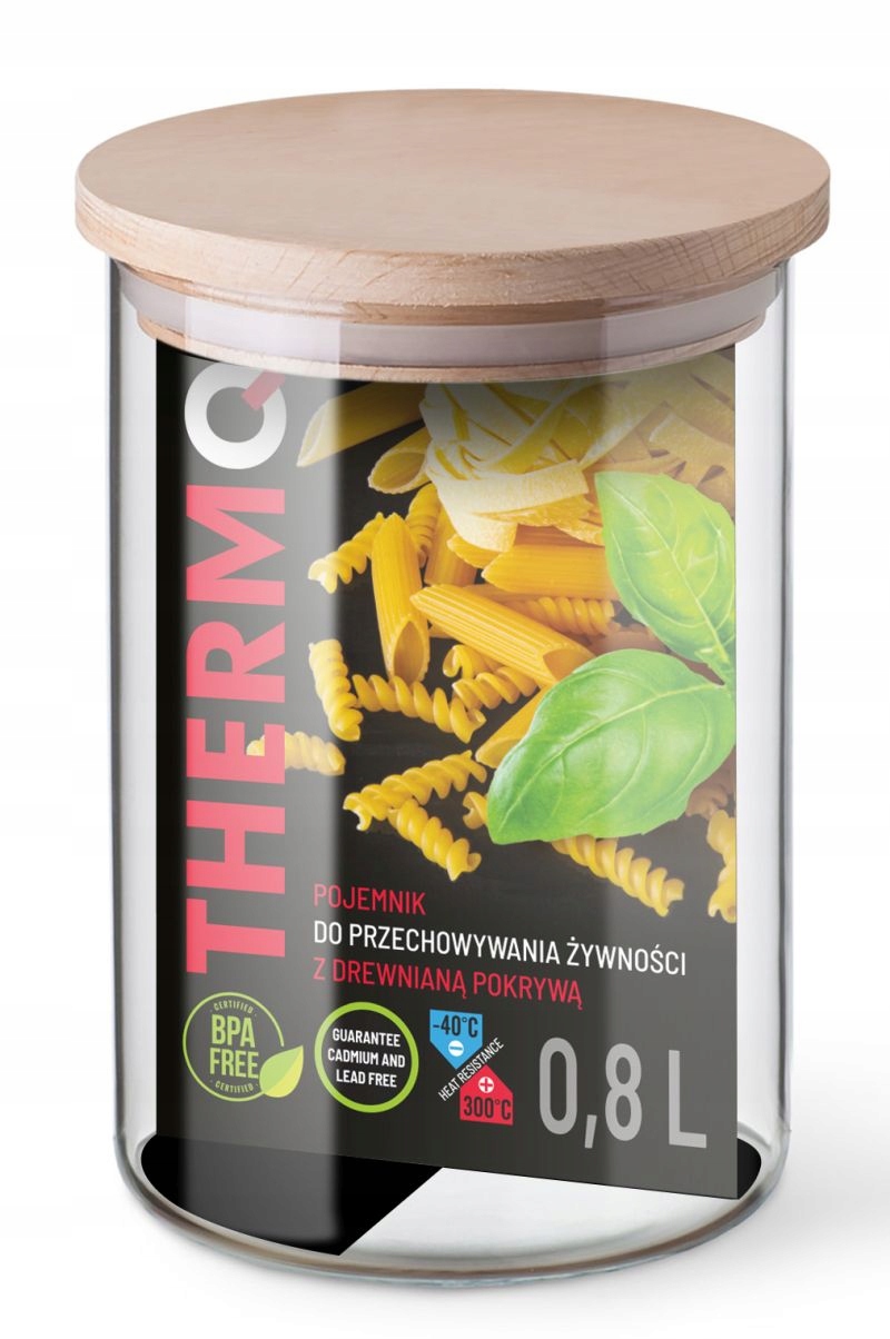 

Thermo Pojemnik Na Żywność 0,8L Drewniana Pokrywka