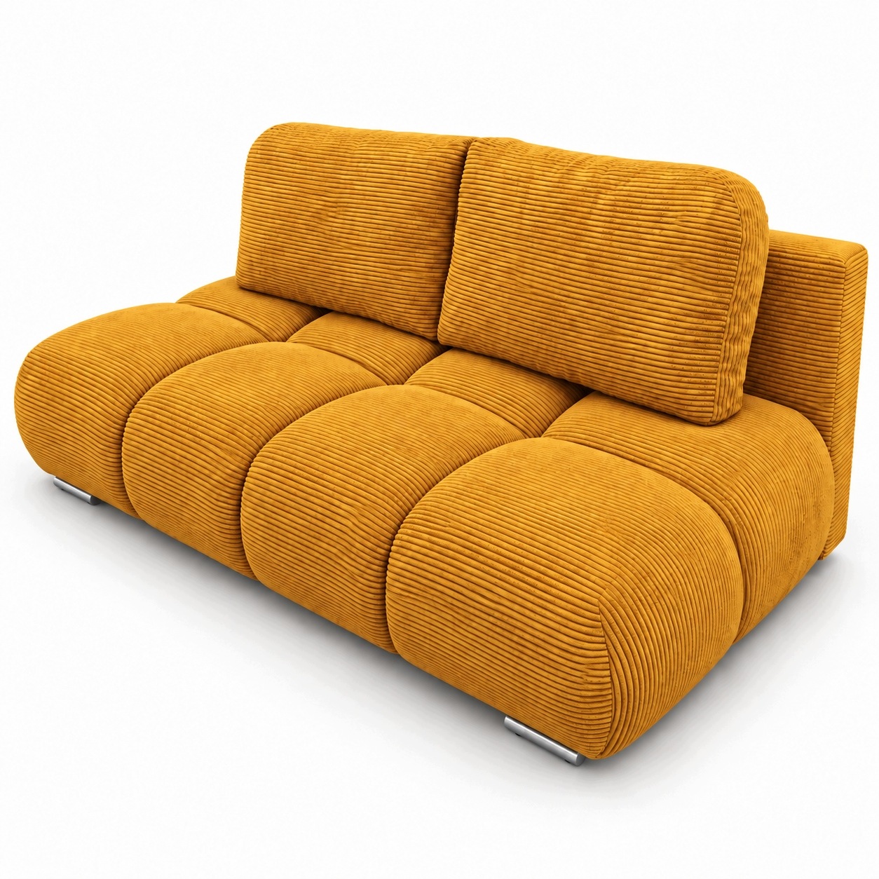 Pohovka s funkcí spaní Honey Mini 195 cm, hořčicová s úložným prostorem