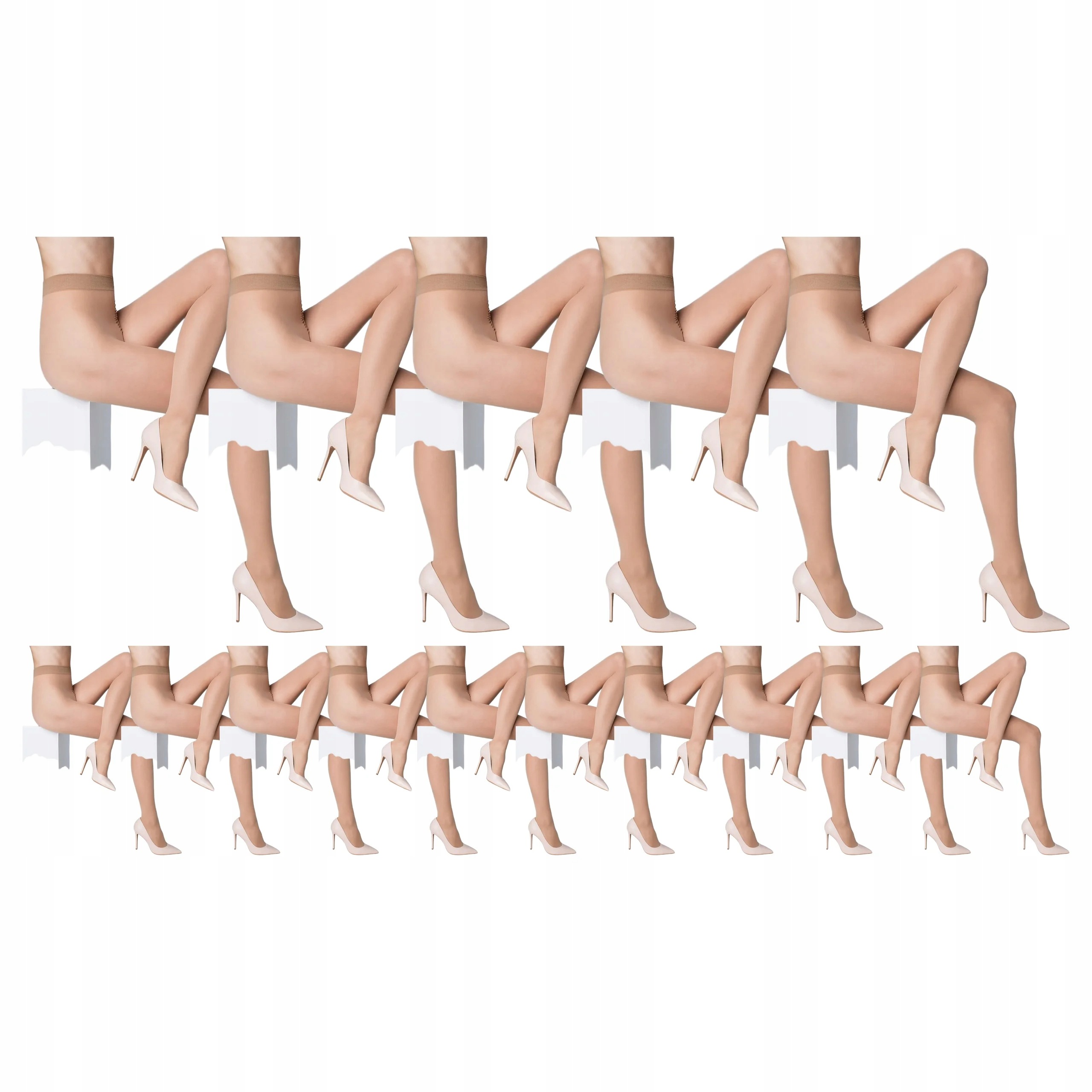 15 x Punčocháče Matné Polokrycí Hladké Tonic 20 Marilyn 3/4 Beige