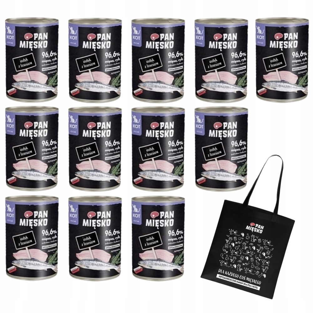 Pan Mięsko Mokra karma dla kociąt Indyk z łososiem 12 x 400g