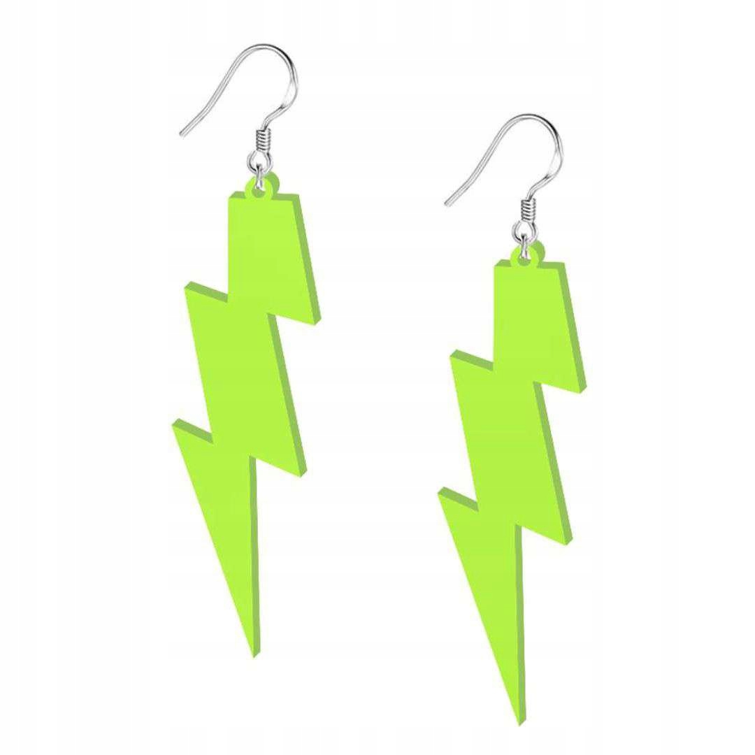 

Kolczyki neonowe Błyskawice zielone Party impreza