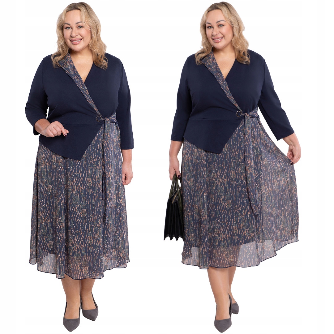 Šaty a’la sako s oranžovými květy 62